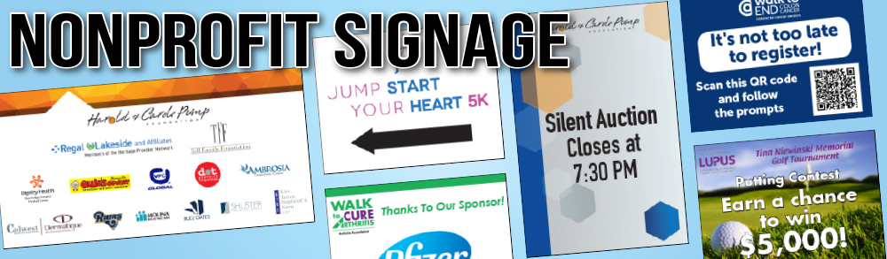 Non-profit event signage slider image 1
